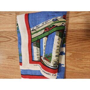 Tay Road Bridge Tea Towel: Scottish Linen Kitchen Decor Souvenir